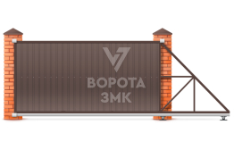 Откатные ворота 2200×3500 ЗМК-7303