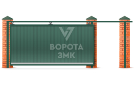 Ворота откатные раздвижные 1750×2000 ЗМК-7511