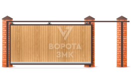 Двойные откатные ворота 3600×2200 ЗМК-7462