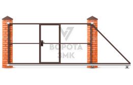 Ворота откатные каркас труба 2100×3000 ЗМК-7657
