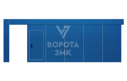 Откатные ворота промышленные 3500×4500 ЗМК-4963